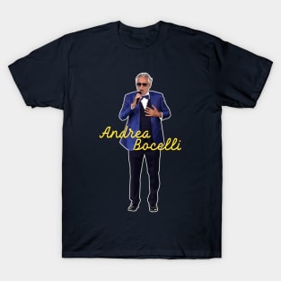 andrea bocelli singing 2 T-Shirt